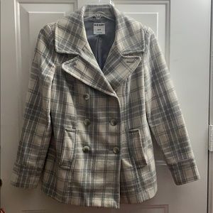 Plaid Winter Pea Coat